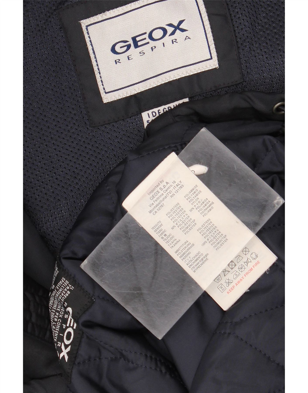 Geox Chaqueta acolchada Respira para hombre UK 44 2XL Poliéster azul marino