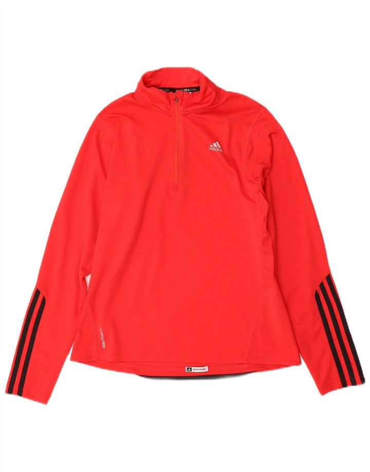 Adidas Climacool - Chándal con cremallera y cuello para mujer, talla M, color rojo