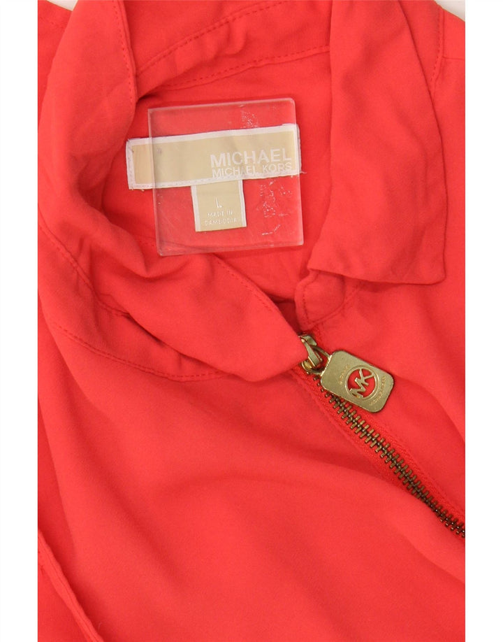 MICHAEL KORS Blusa sin mangas para mujer UK 44 Grande Rojo