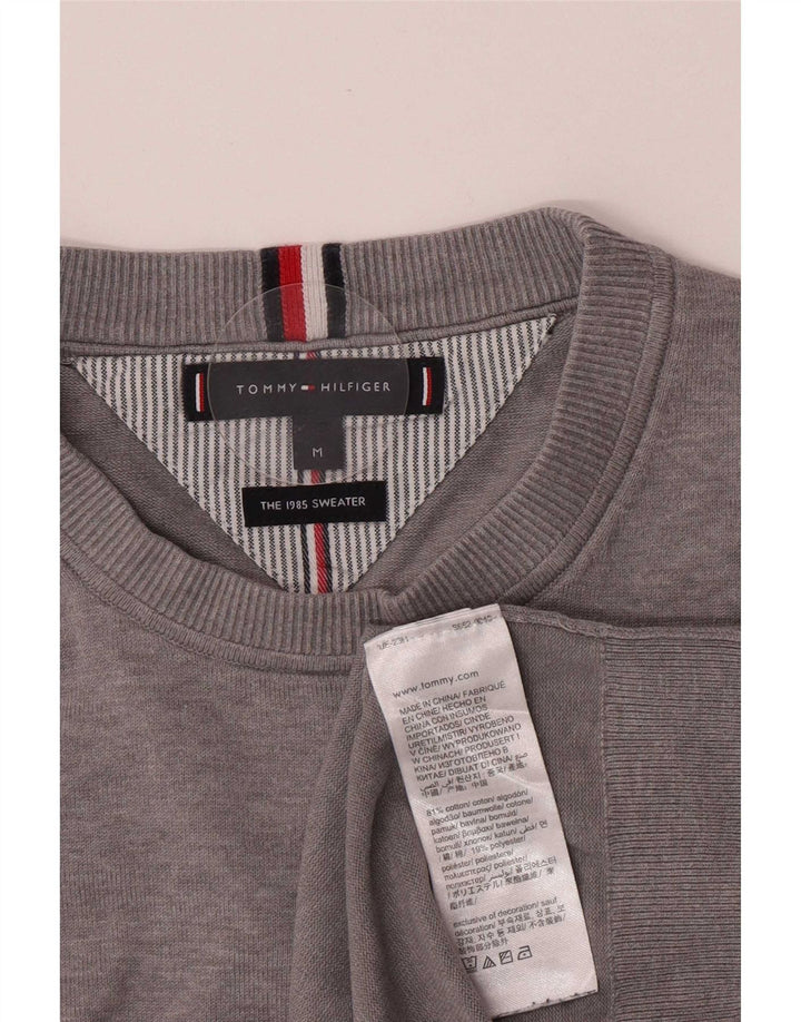 Tommy Hilfiger Jersey con cuello redondo para hombre de algodón gris medio