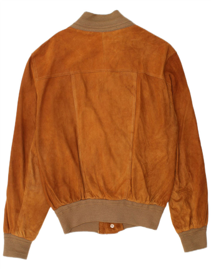 Vintage hombres ante bomber chaqueta IT 50 marrón grande