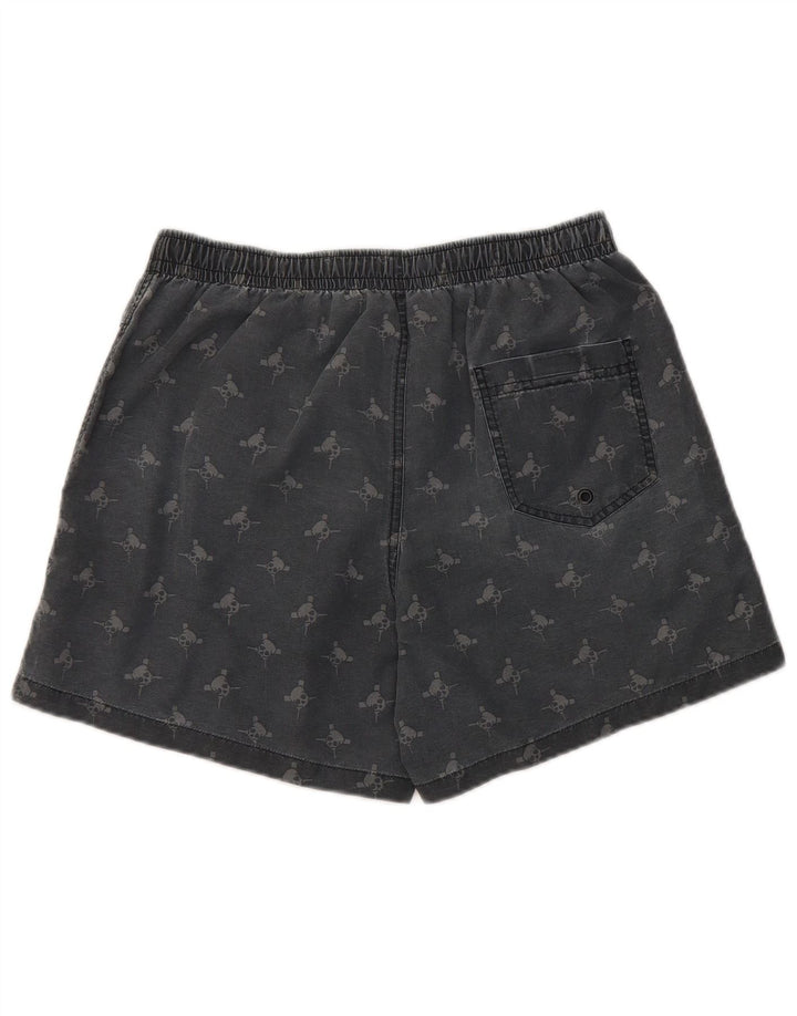 Zara Hombre Bañador Shorts Estampado Abstracto Nylon Gris Medio