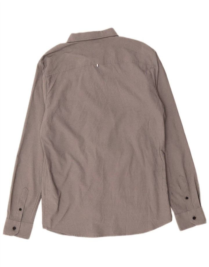 Camisa Oakley Hombre Slim Fit Poliéster Gris Medio