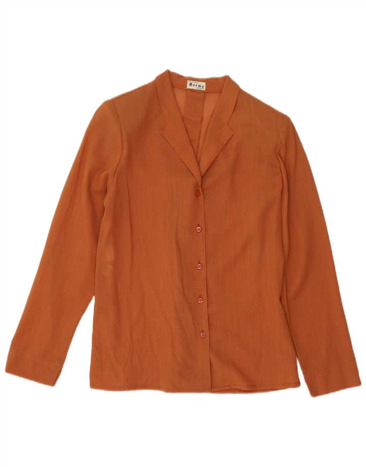 Blusa vintage para mujer IT 46 Lana virgen marrón grande