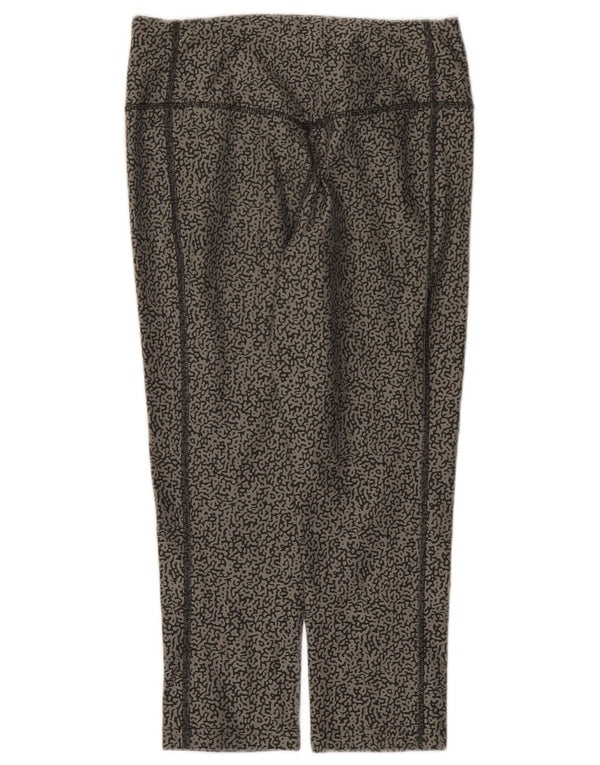 Nike Leggings capri Dri Fit para mujer con patrón abstracto, talla 10, color gris