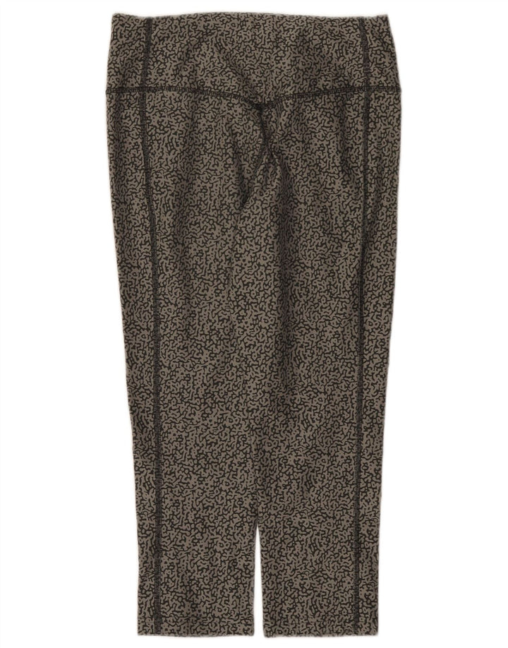 Nike Leggings capri Dri Fit para mujer con patrón abstracto, talla 10, color gris