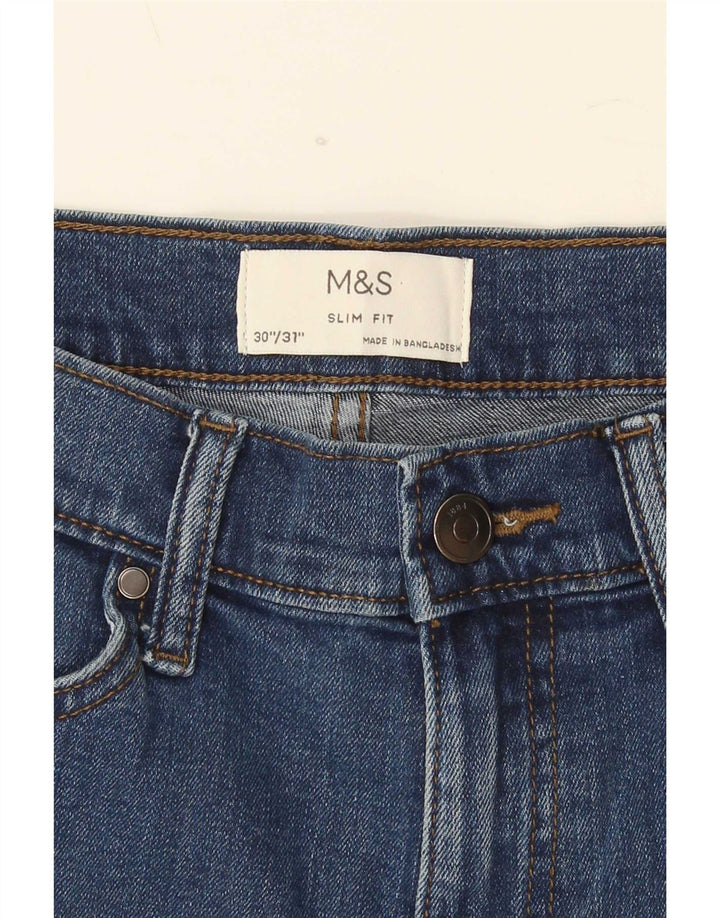 Marks & Spencer Vaqueros Slim para Mujer W30 L31 Algodón Azul
