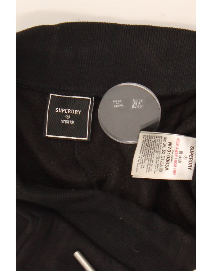 SUPERDRY Pantalones de chándal para mujer Joggers UK 12 Medium Black Cotton