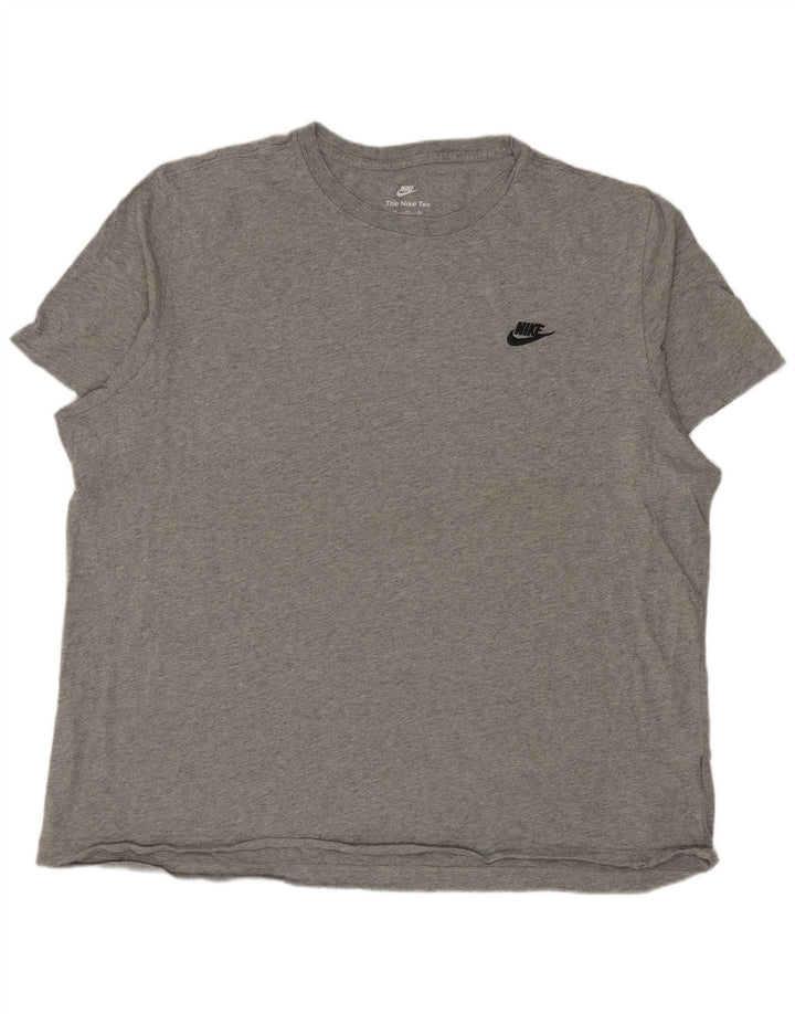 Camiseta NIKE para hombre Top 2XL Algodón moteado gris
