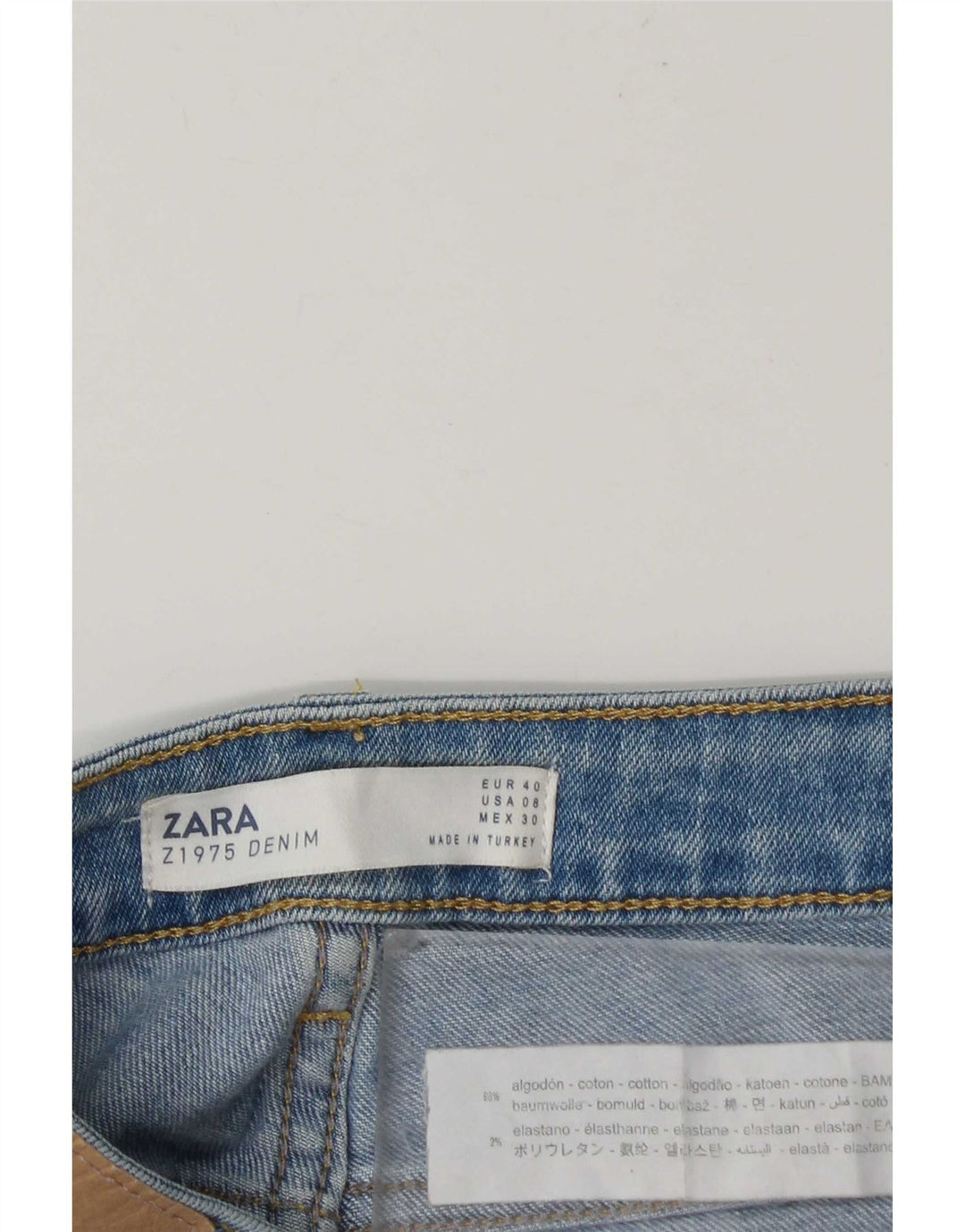 Zara Jeans Slim Mujer EU 40 Medium W30 L29 Algodón Azul