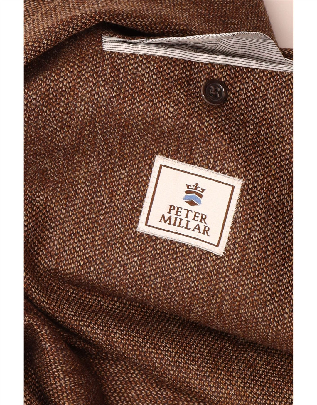 PETER MILLAR Chaqueta tipo blazer de 2 botones para hombre UK 40 Large Brown