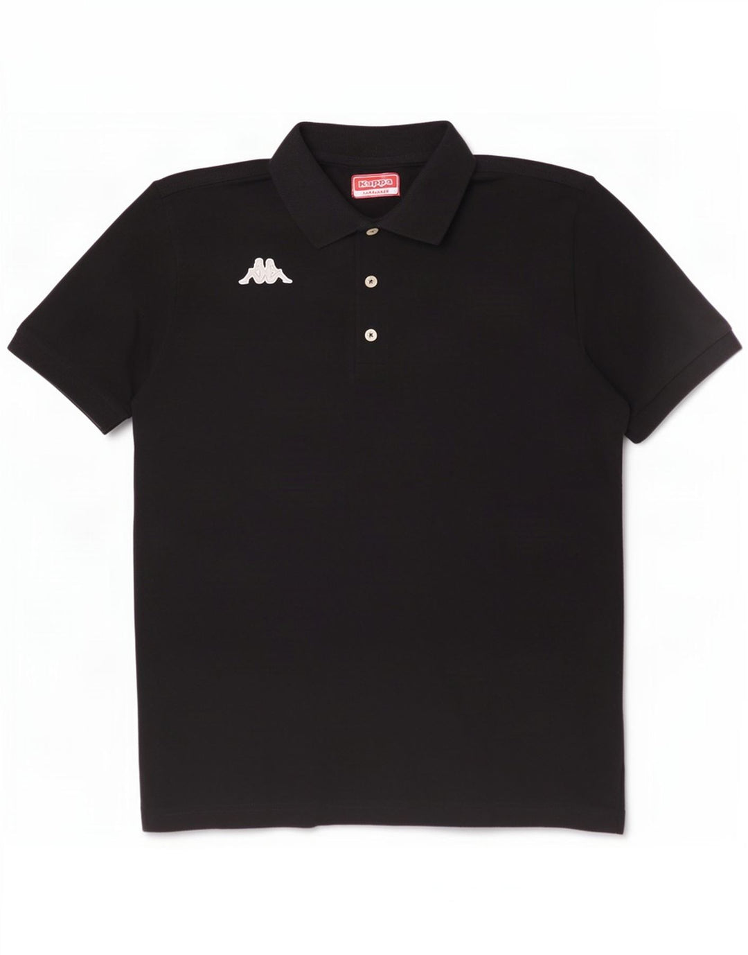 Kappa Polo Hombre Medium Negro Algodón