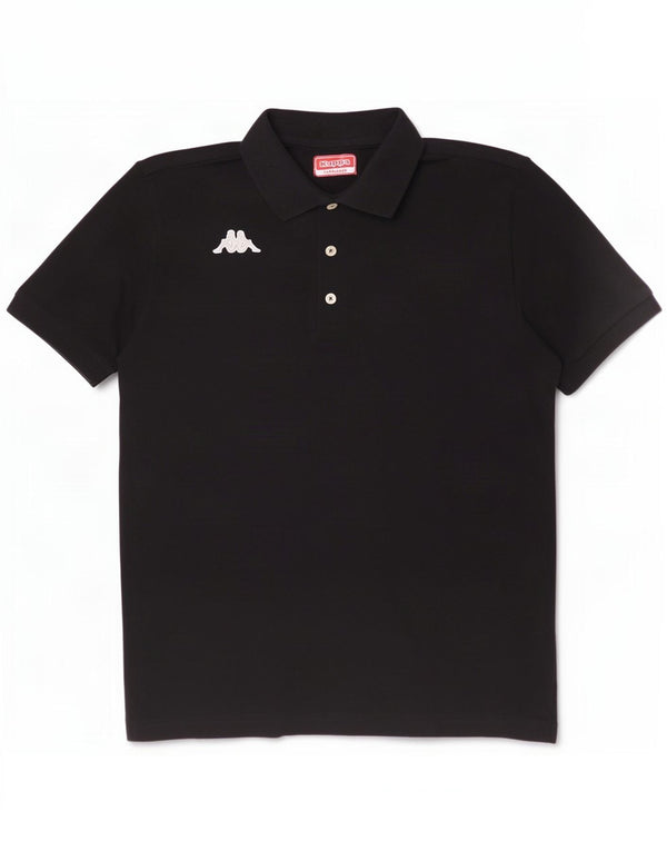 Kappa Polo Hombre Medium Negro Algodón
