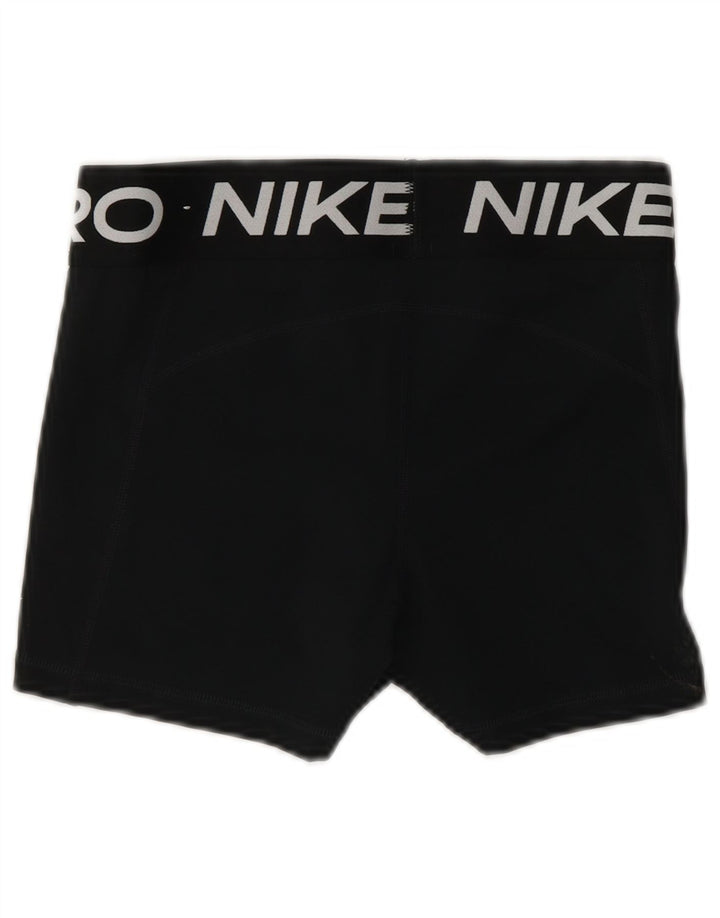 NIKE Pantalones cortos deportivos Dri Fit Graphic para mujer UK 10 Small Poliéster negro
