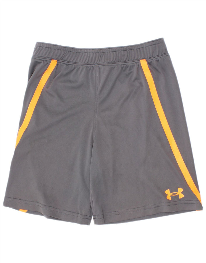 Under Armour Pantalones cortos deportivos para niño 5-6 años Gris Poliéster