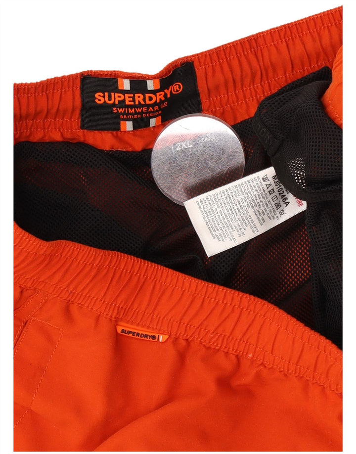 Superdry Shorts De Baño Gráficos Para Hombre 2XL Poliéster Rojo