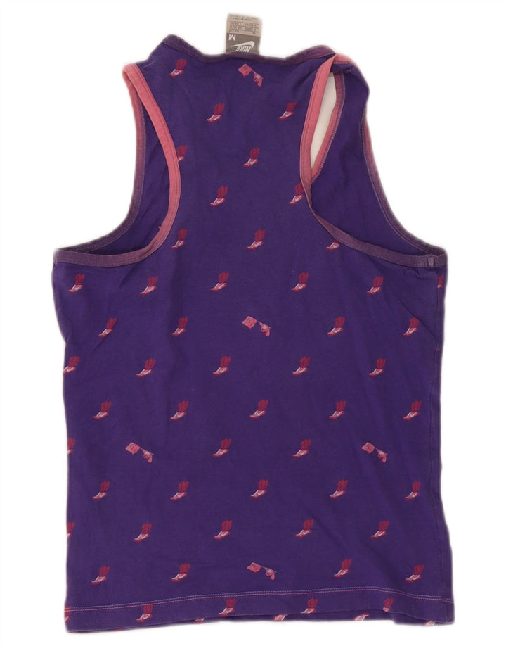 Nike Mujer Gráfico Chaleco Top Reino Unido 10/12 Medio Púrpura