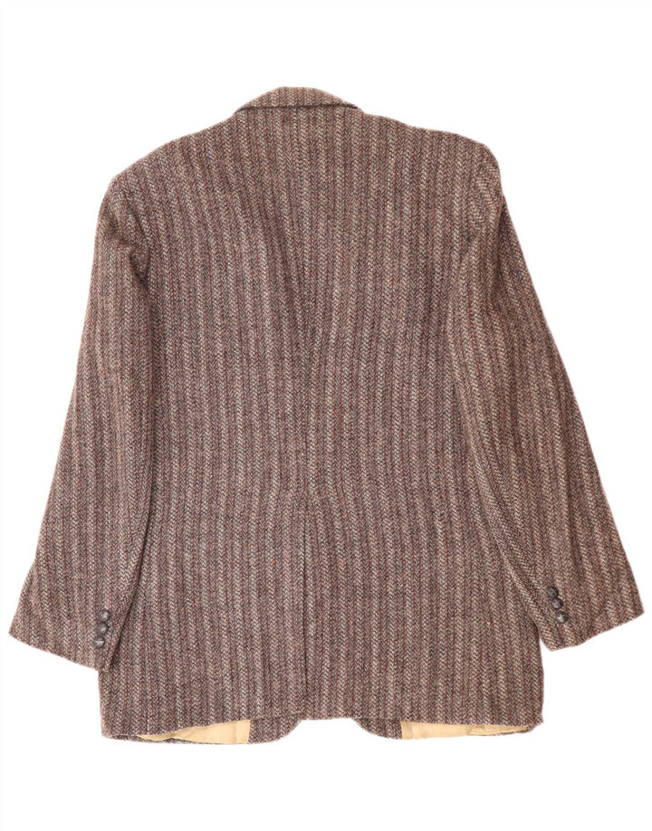 HARRIS TWEED Chaqueta tipo blazer de 2 botones para hombre UK 38 Gris medio a rayas