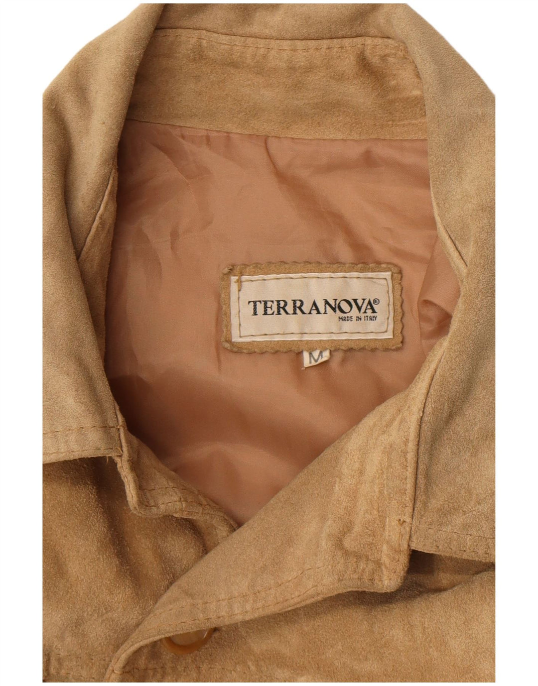 Terranova Chaqueta de ante para hombre UK 38 Medium Beige