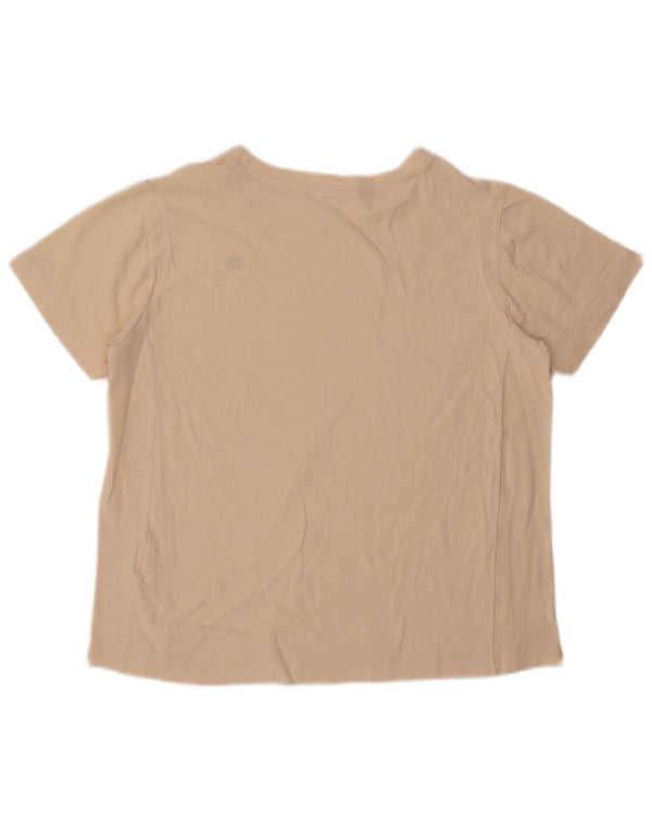 Champion Camiseta para mujer Top UK 46 Large Beige Cotton