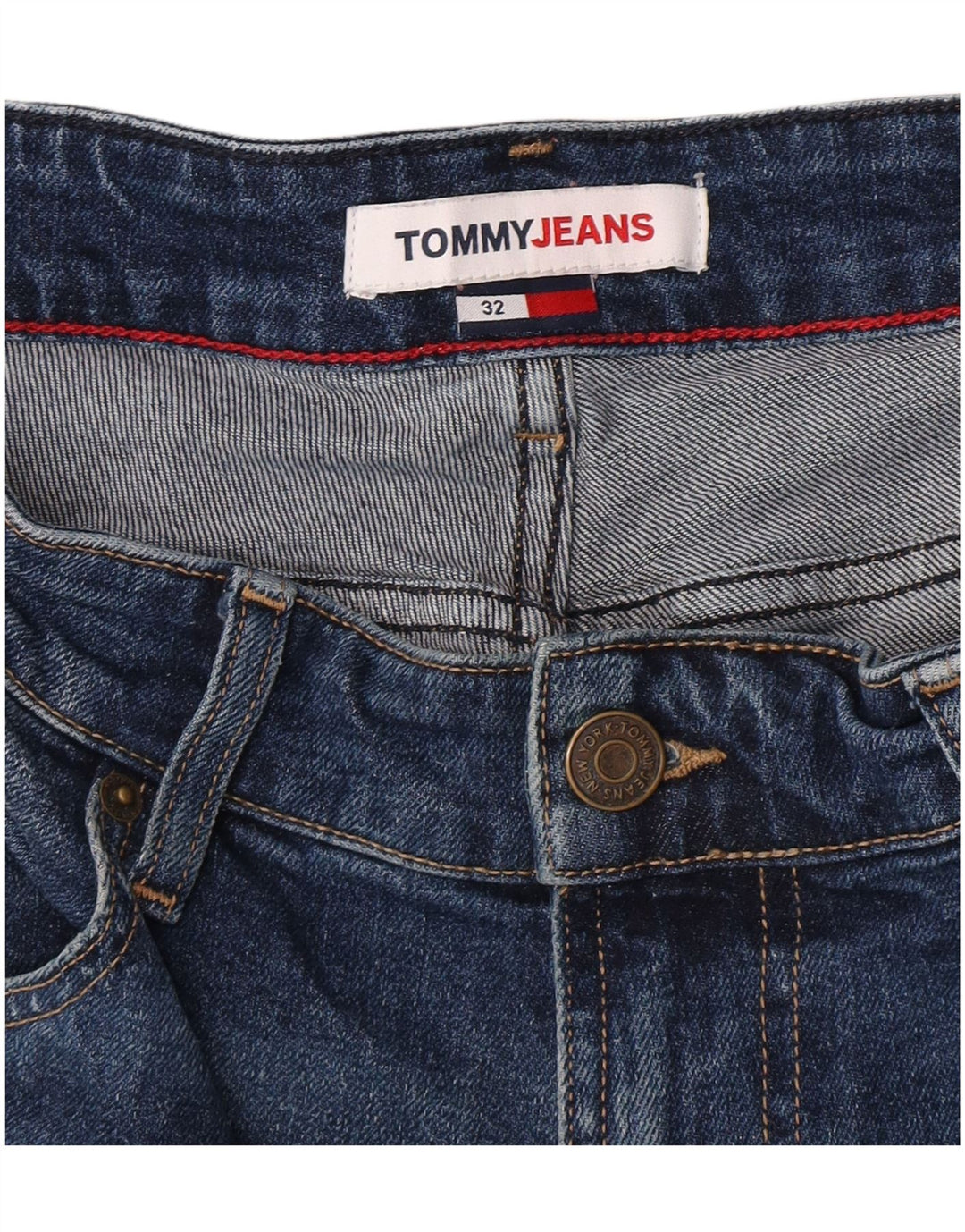 Shorts De Mezclilla Tommy Hilfiger Hombre W32 Azul Medio