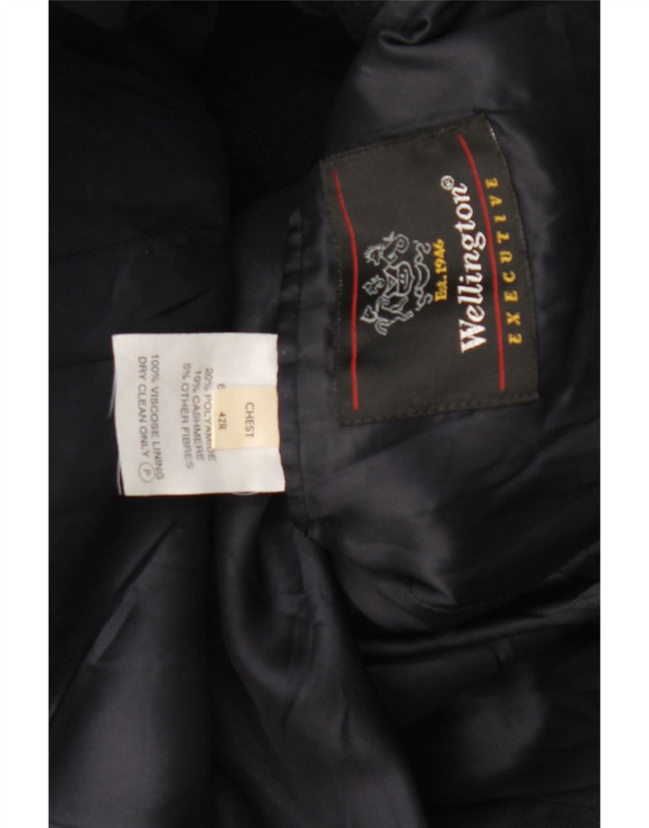 WELLINGTON Abrigo para hombre UK 42 XL Lana azul marino