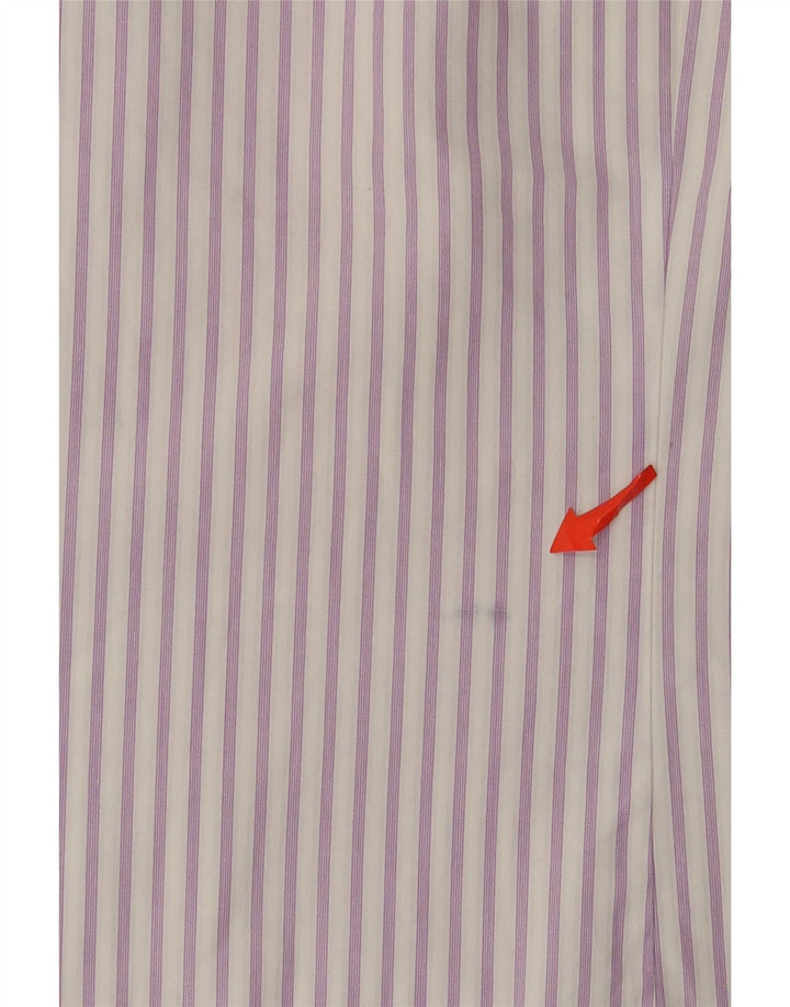 Ted Baker Camisa para hombre Talla 4 Grande Algodón a rayas moradas