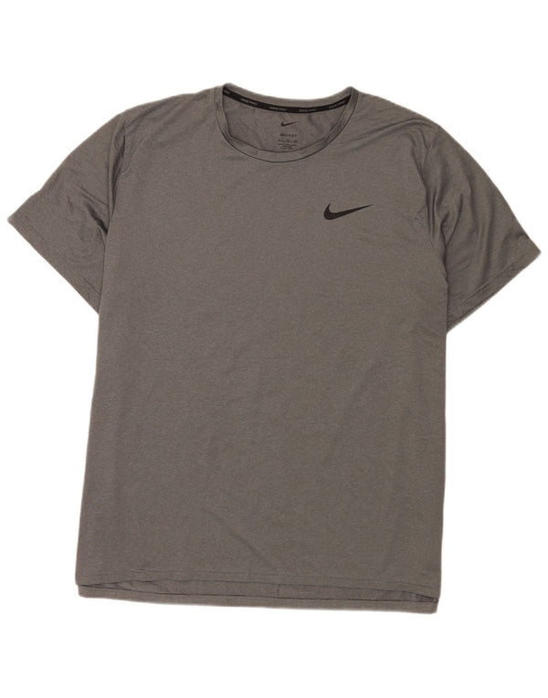 Camiseta Nike Dri Fit para hombre Top XL Poliéster moteado gris