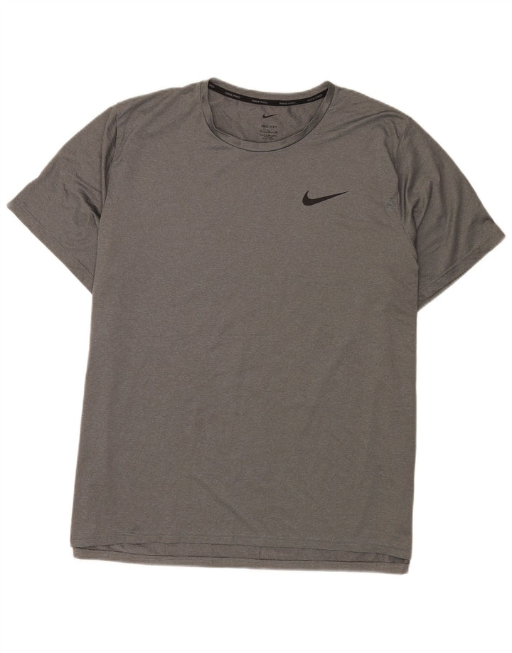 Camiseta Nike Dri Fit para hombre Top XL Poliéster moteado gris