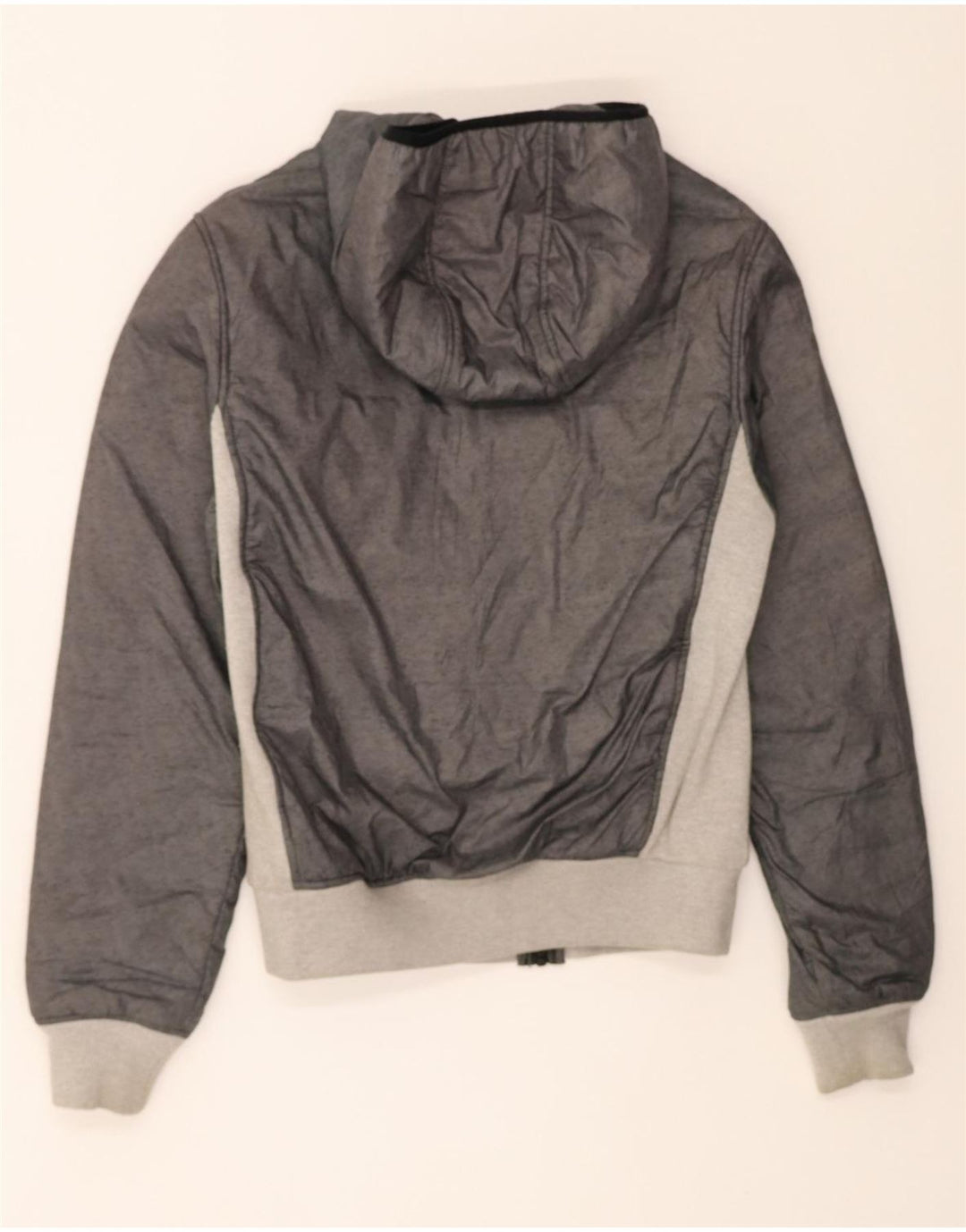 CHAMPION Womens Oversized Padded Jacket UK 10 Small Grey Colourblock Vintage Champion and Second-Hand Champion from Messina Hembry 