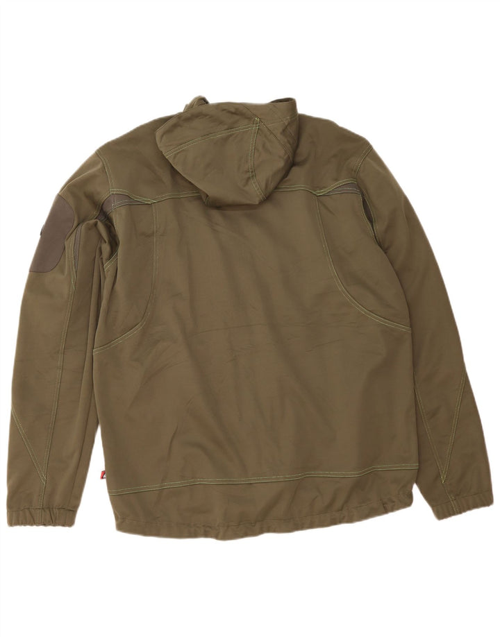 OCK Chaqueta superior de chándal con capucha para hombre XL Poliéster caqui