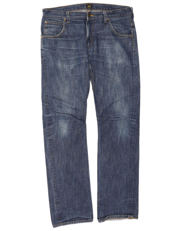 Lee Vaqueros Rectos Zed para Hombre W34 L34 Algodón Azul