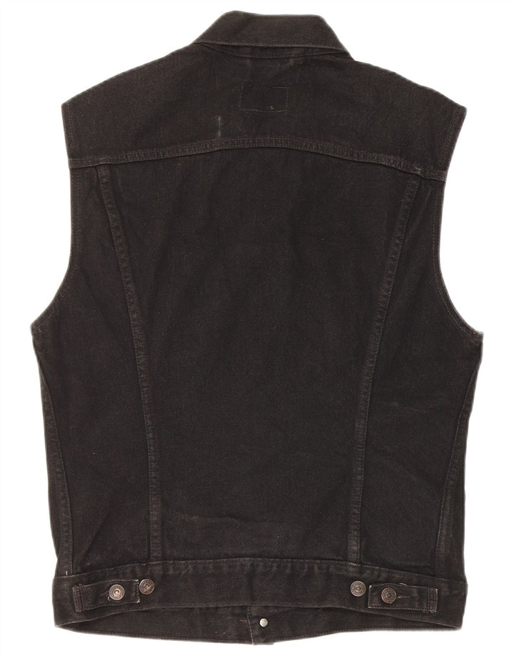 Levi's Chaleco vaquero para hombre UK 38 Algodón negro mediano