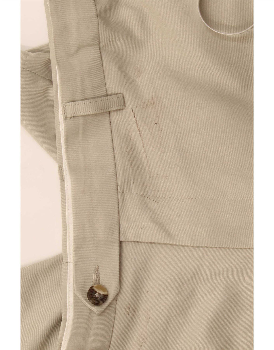 Marks & Spencer Pantalón de traje de corte regular para hombre W36 L29 Poliéster beige