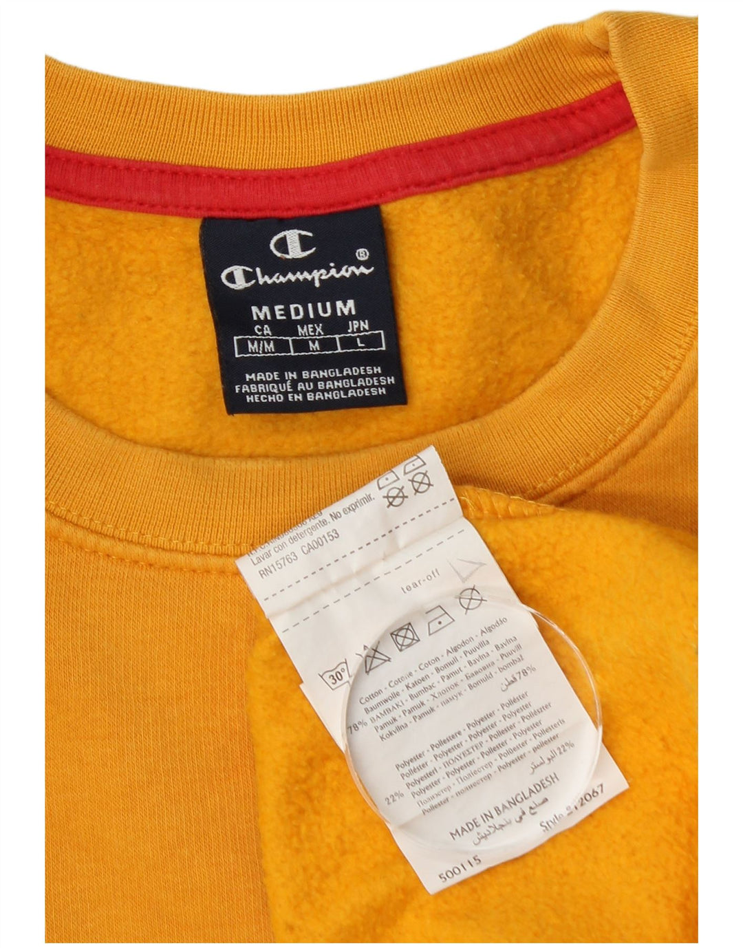 Champion Sudadera Gráfica Jumper De Algodón Amarillo Medio |