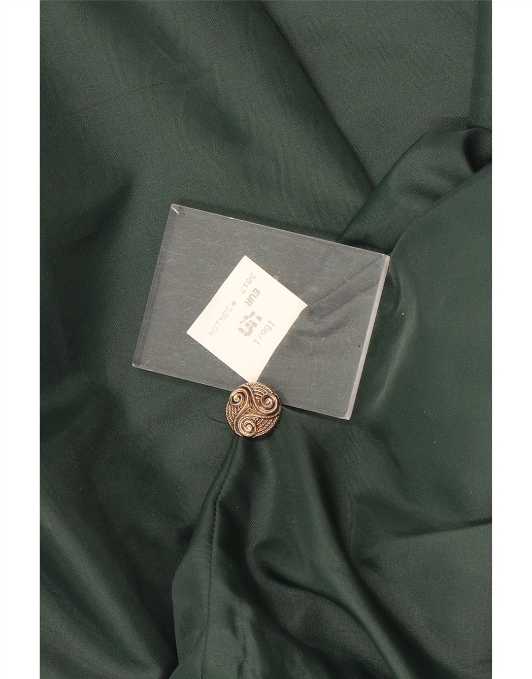 Vintage mujer crop terciopelo 3 botones Blazer chaqueta EU 40 algodón verde medio