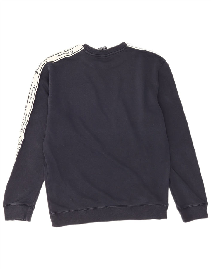 Champion Sudadera Gráfica De Algodón Con Bloques De Color Azul Marino Mediano