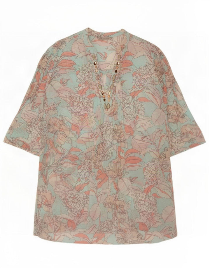 Marks & Spencer Vestido Túnica Transparente para Mujer UK 44 Medio Turquesa