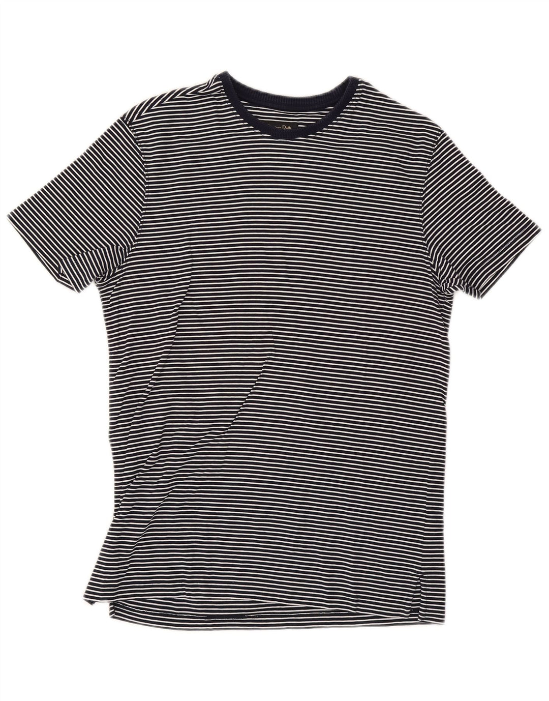 Camiseta Massimo Dutti Hombre Top Medium Azul Marino Raya Pintada