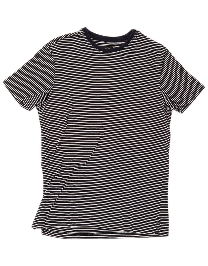 Camiseta Massimo Dutti Hombre Top Medium Azul Marino Raya Pintada