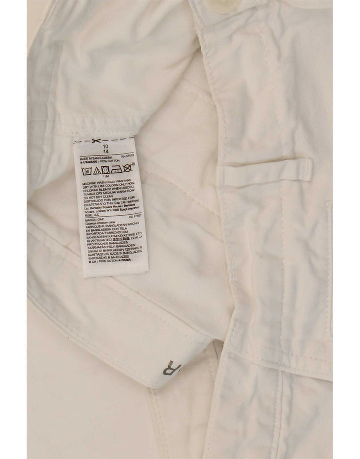 Gap Pantalones calientes para mujer US 10 Large W32 Algodón blanco