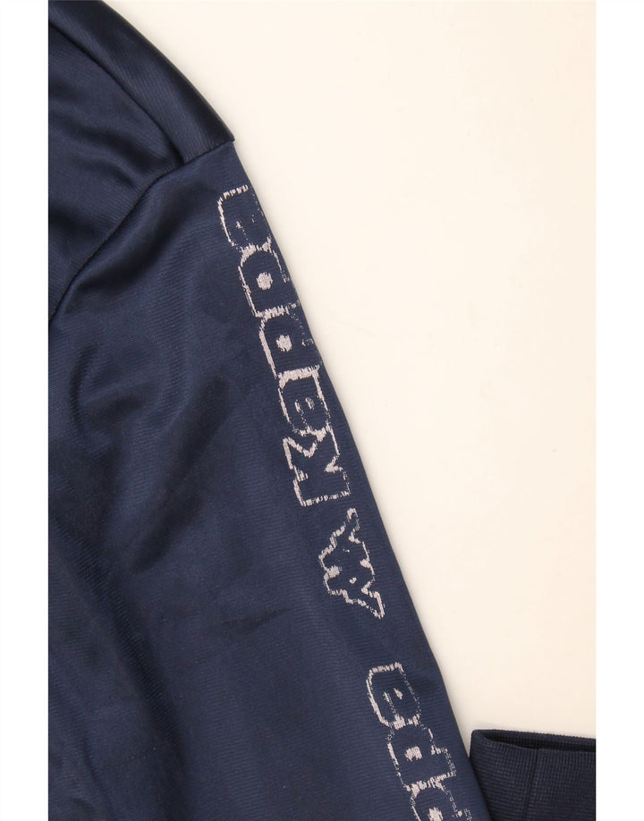 Kappa Mens Graphic Chándal Top Chaqueta Mediana Azul Marino Poliéster