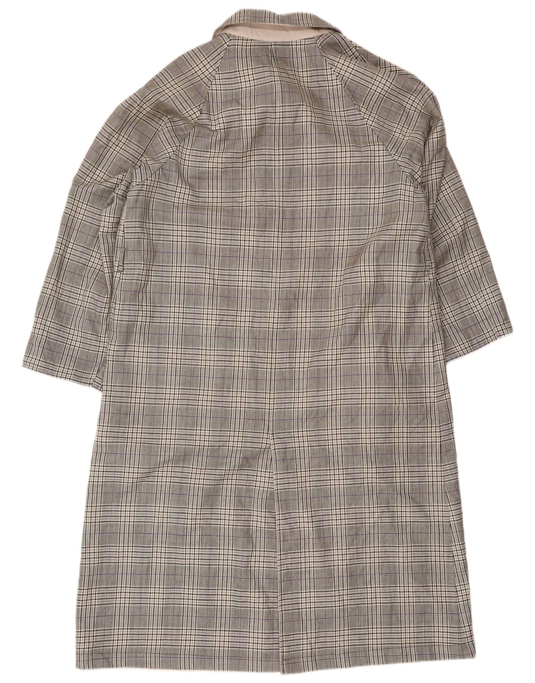 Vintage mujer abrigo reversible Reino Unido 12 beige medio