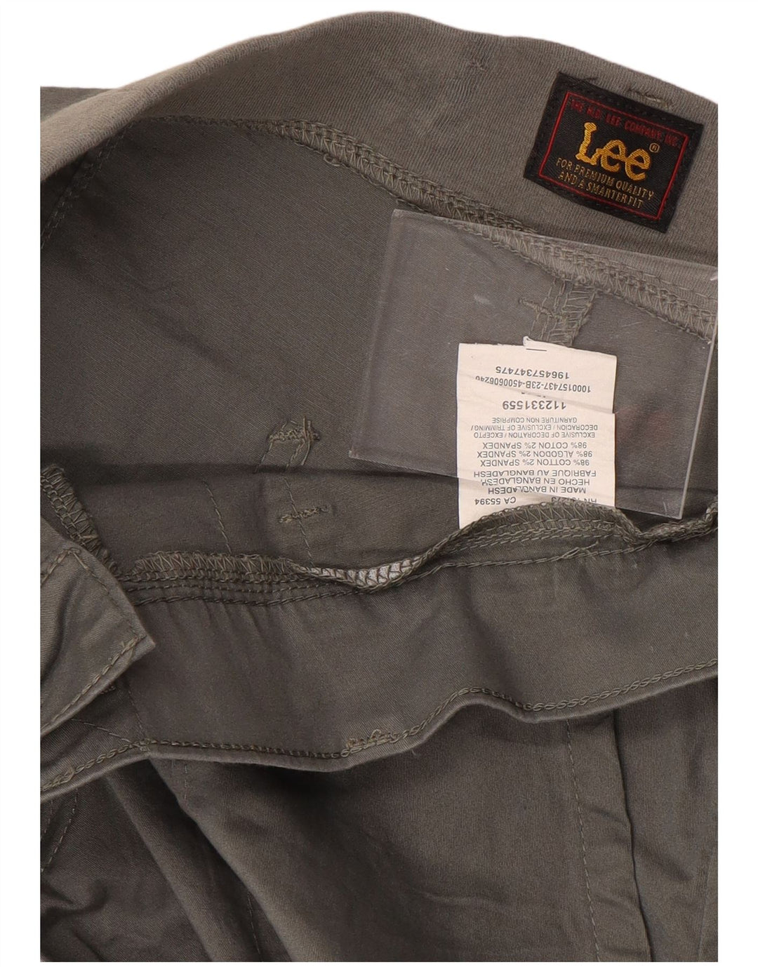 LEE Pantalones cortos chinos para mujer, talla grande, W34, algodón caqui