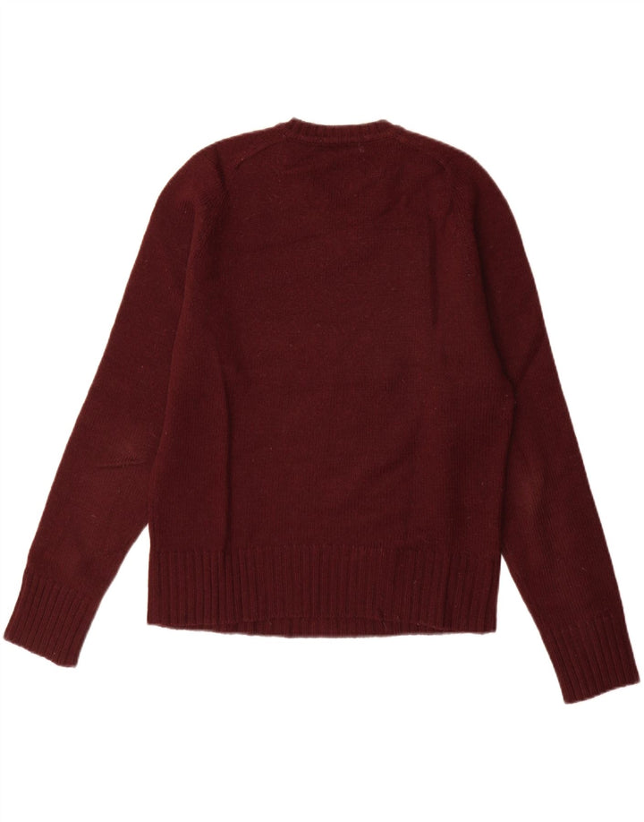 Jersey de Cuello en V para Hombre Zara Talla M Burdeos