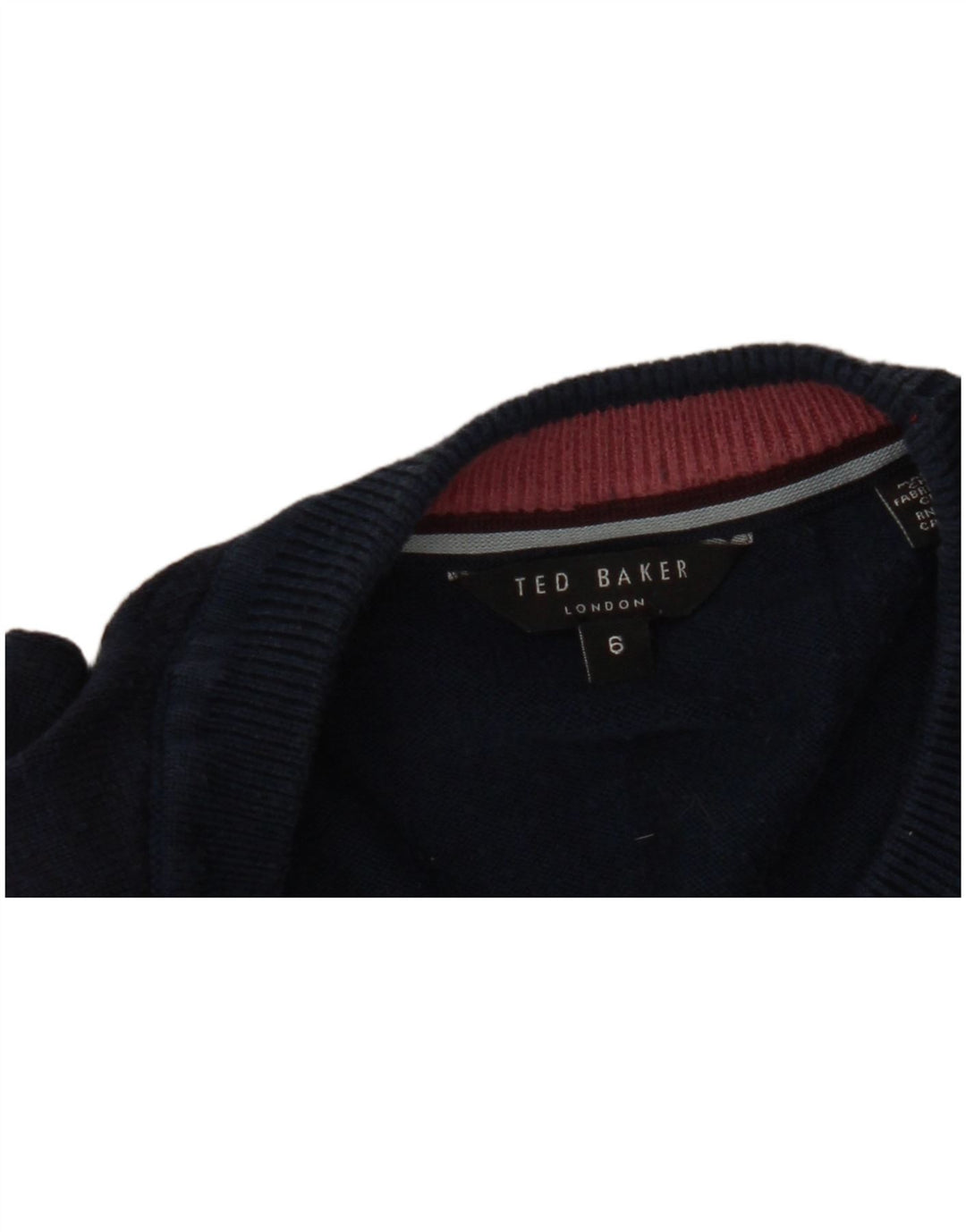 Ted Baker - Jersey de cuello redondo para mujer, talla 6, 2XL, azul marino