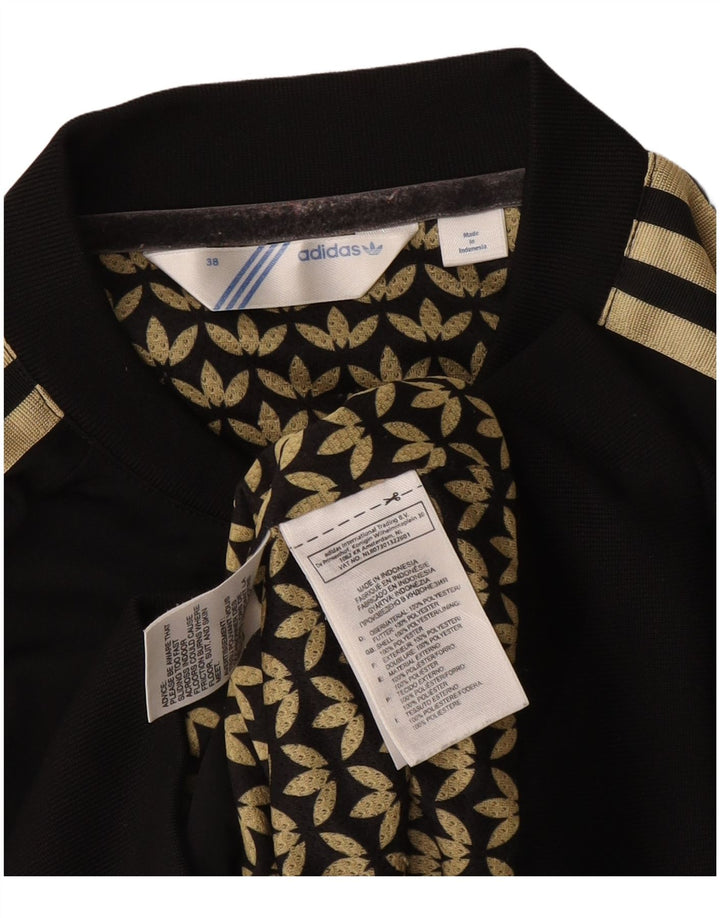Adidas Mujer Crop Graphic Chándal Top Chaqueta EU 38 Mediano Negro