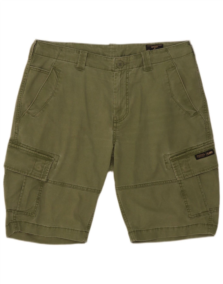 Superdry Shorts Cargo Para Hombre W34 Algodón Verde Grande