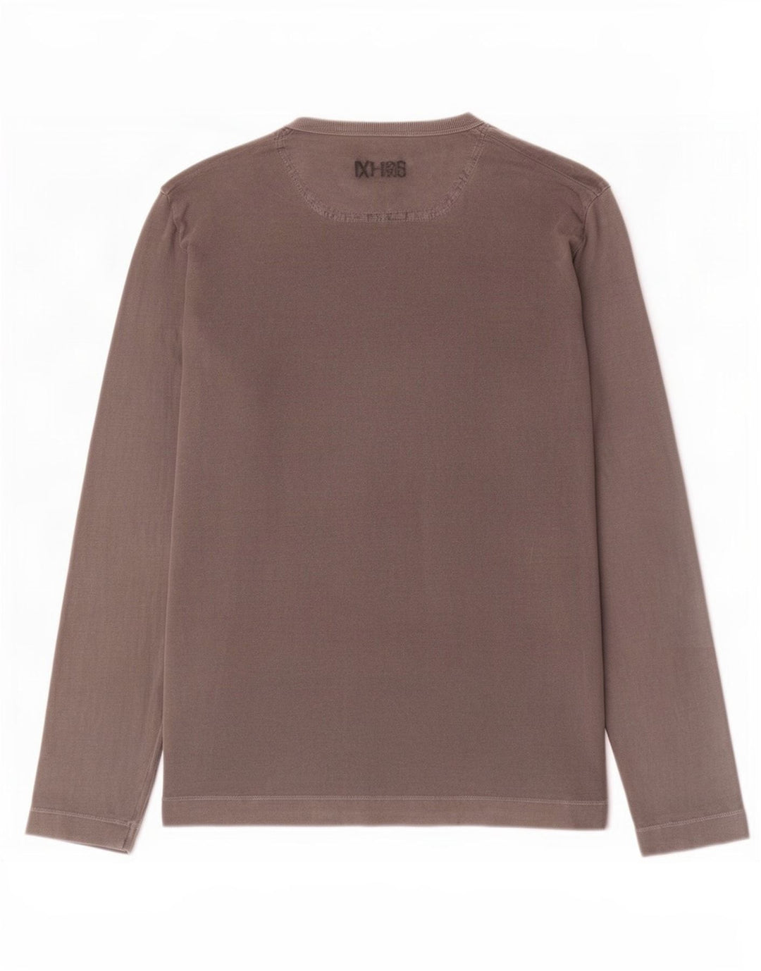 Diesel Mens Graphic Top Manga Larga Grande Gris Algodón