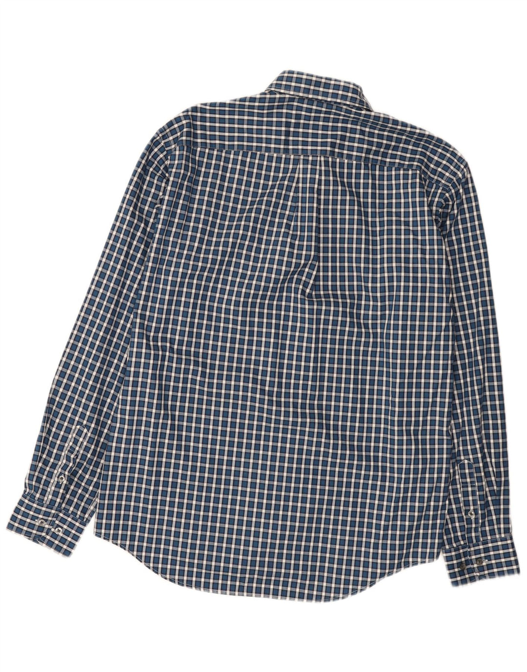 Camisa Lacoste Hombre Regular Fit Talla 42 Algodón A Cuadros Azul Grande